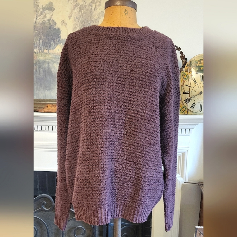 Men's Purpleish Brown Bob Timberlake Knit Sweater Size Large